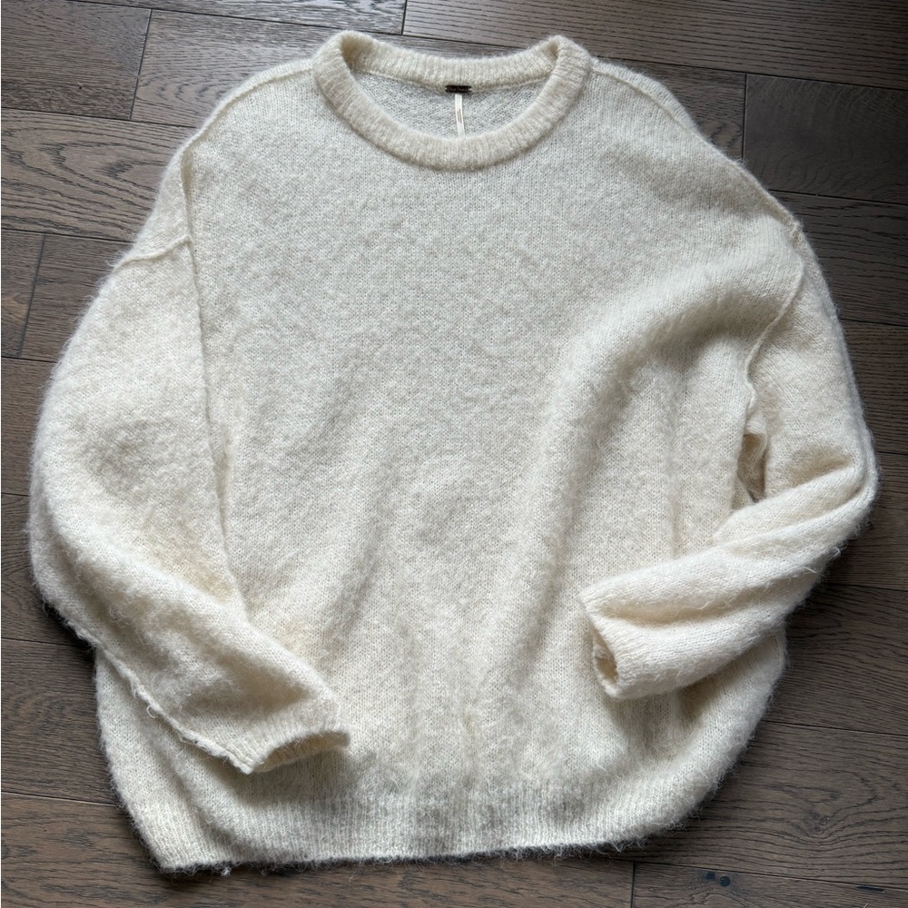 Free People Soft Knit Cream Pullover